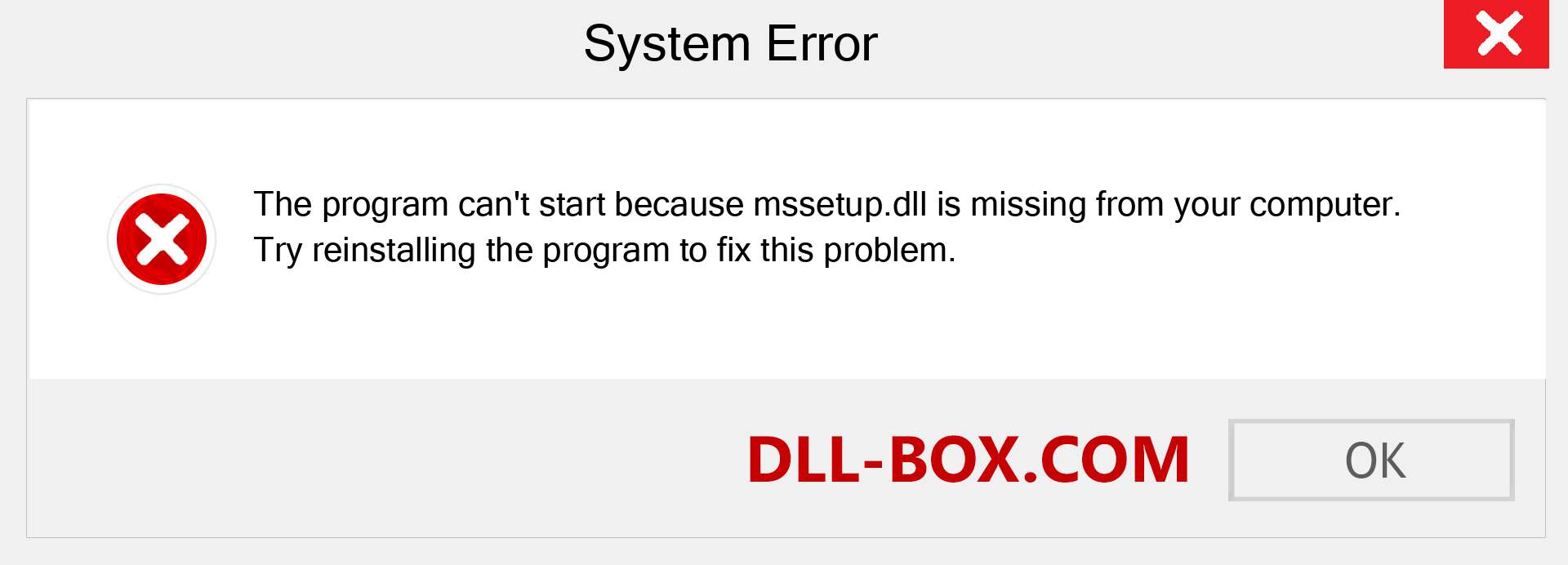  mssetup.dll file is missing?. Download for Windows 7, 8, 10 - Fix  mssetup dll Missing Error on Windows, photos, images